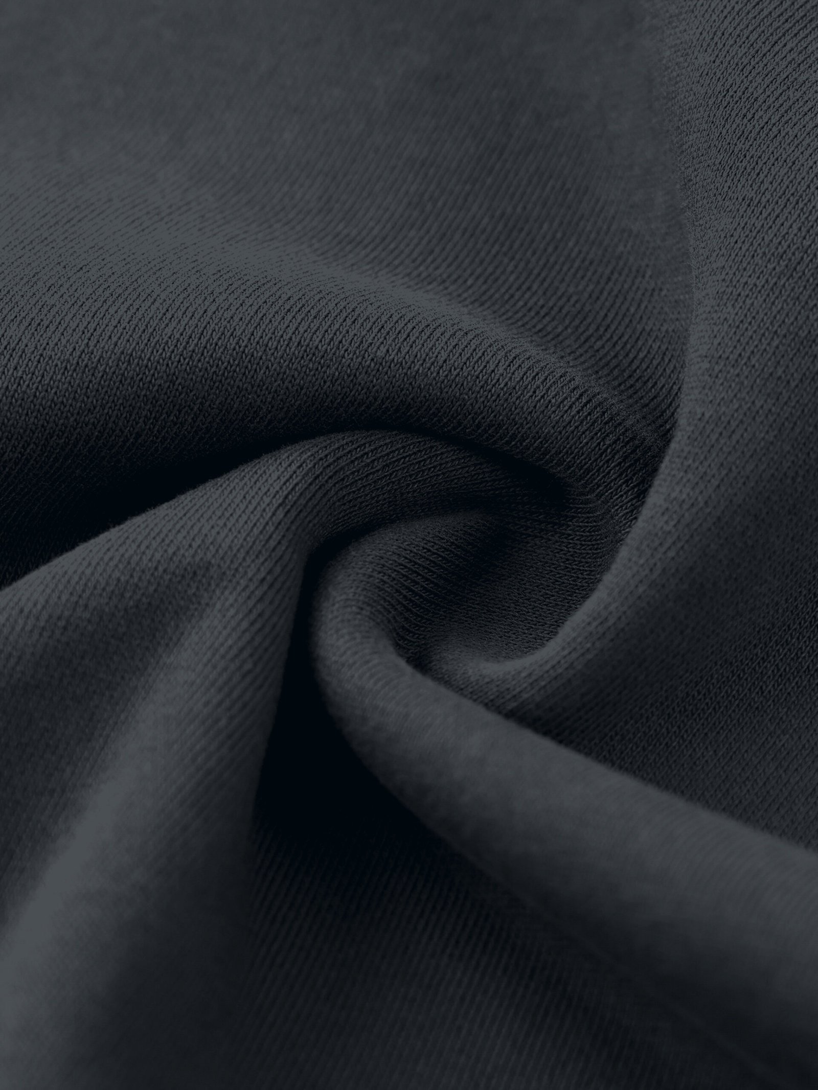 Heavyweight cotton hoodie 530gsm Black — cotton fleece texture