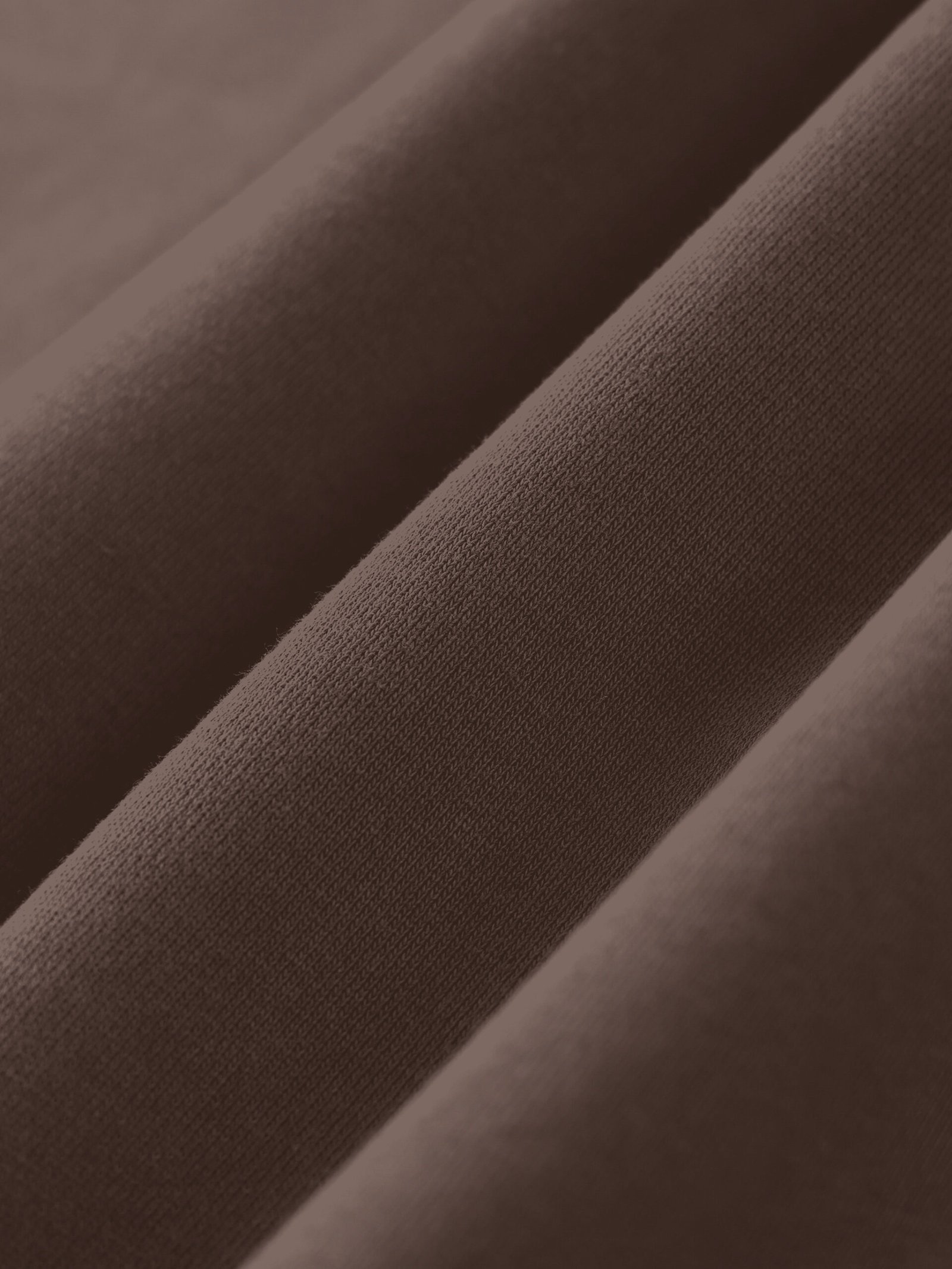 Heavyweight cotton hoodie 530gsm Coffee — fleece fabric closeup