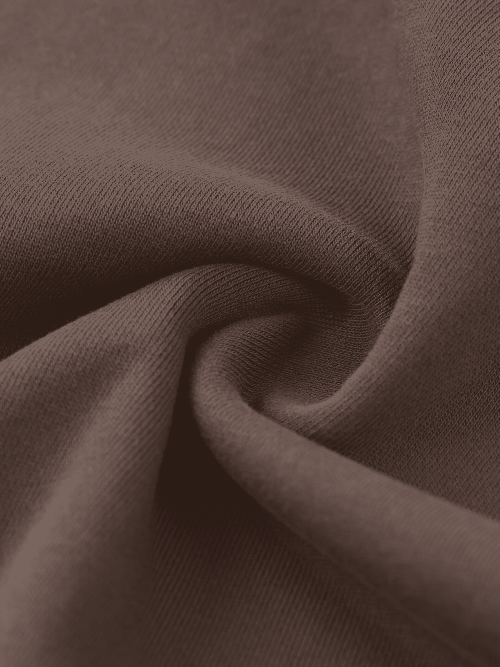 Heavyweight cotton hoodie 530gsm Coffee — cotton fleece texture