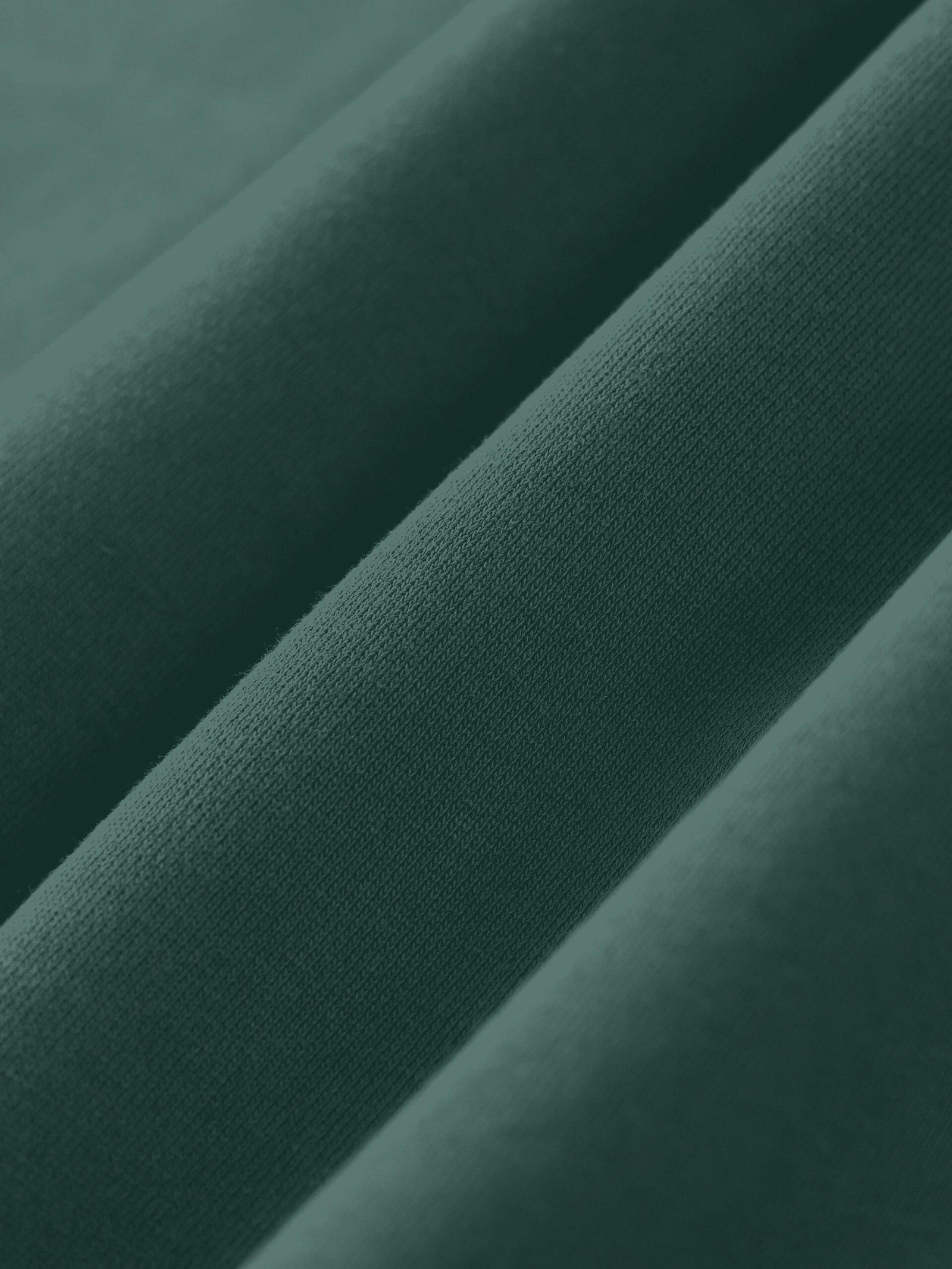 Heavyweight cotton hoodie 530gsm Retro Green — fleece fabric closeup