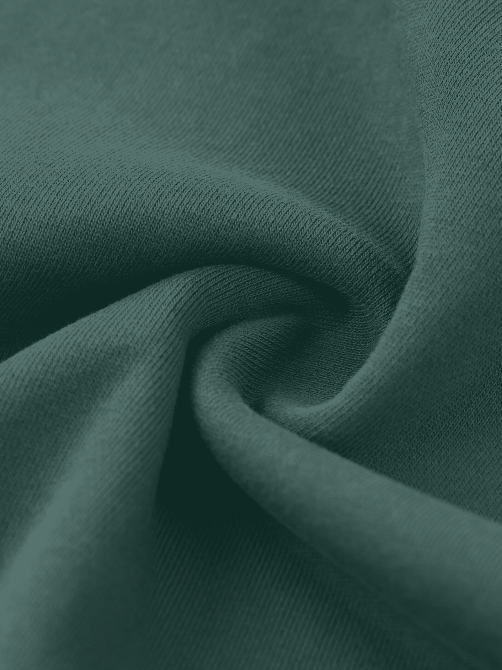 Heavyweight cotton hoodie 530gsm Retro Green — cotton fleece texture