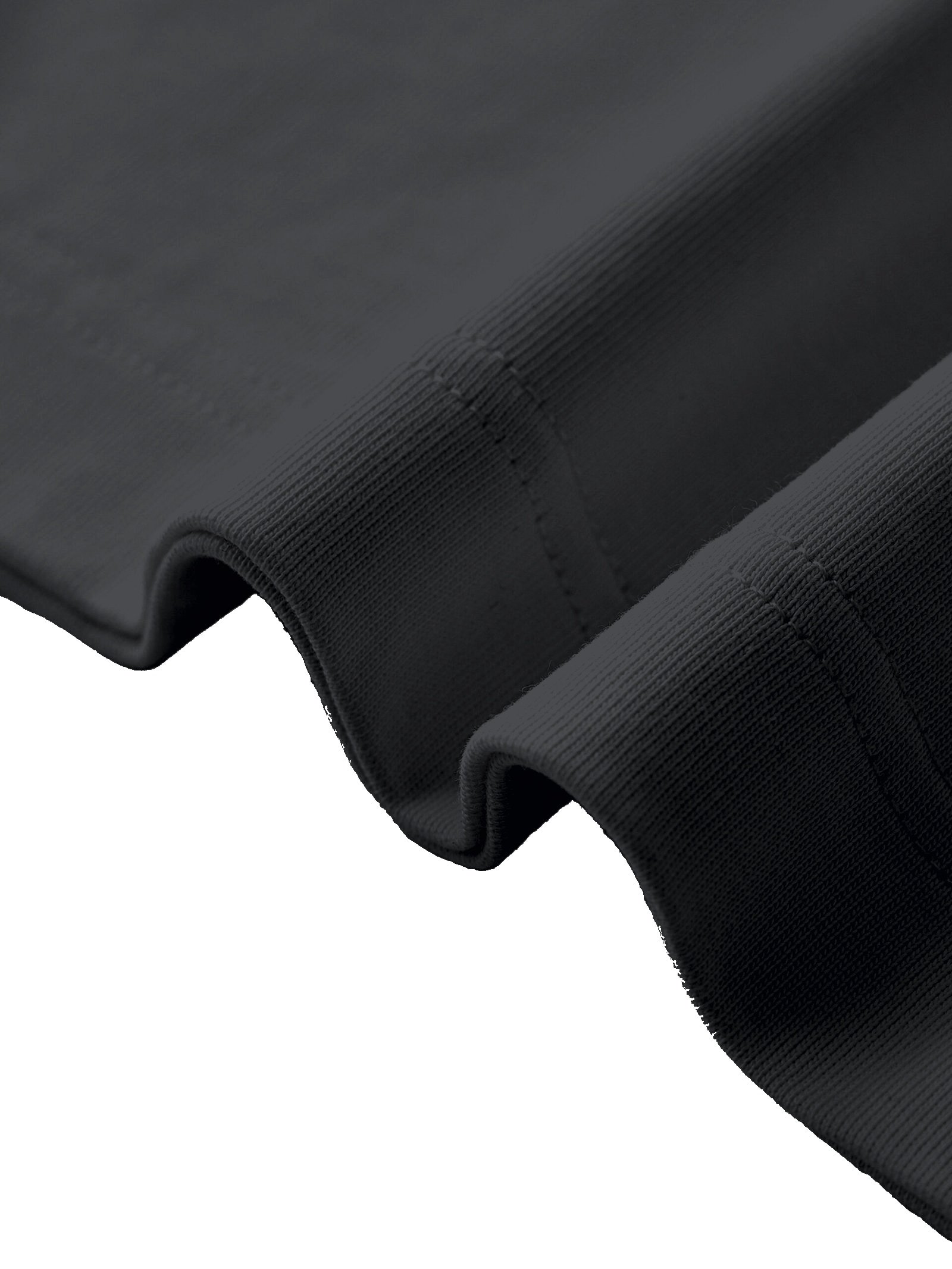 Loose fit cotton polo 275gsm Black — pique fabric closeup