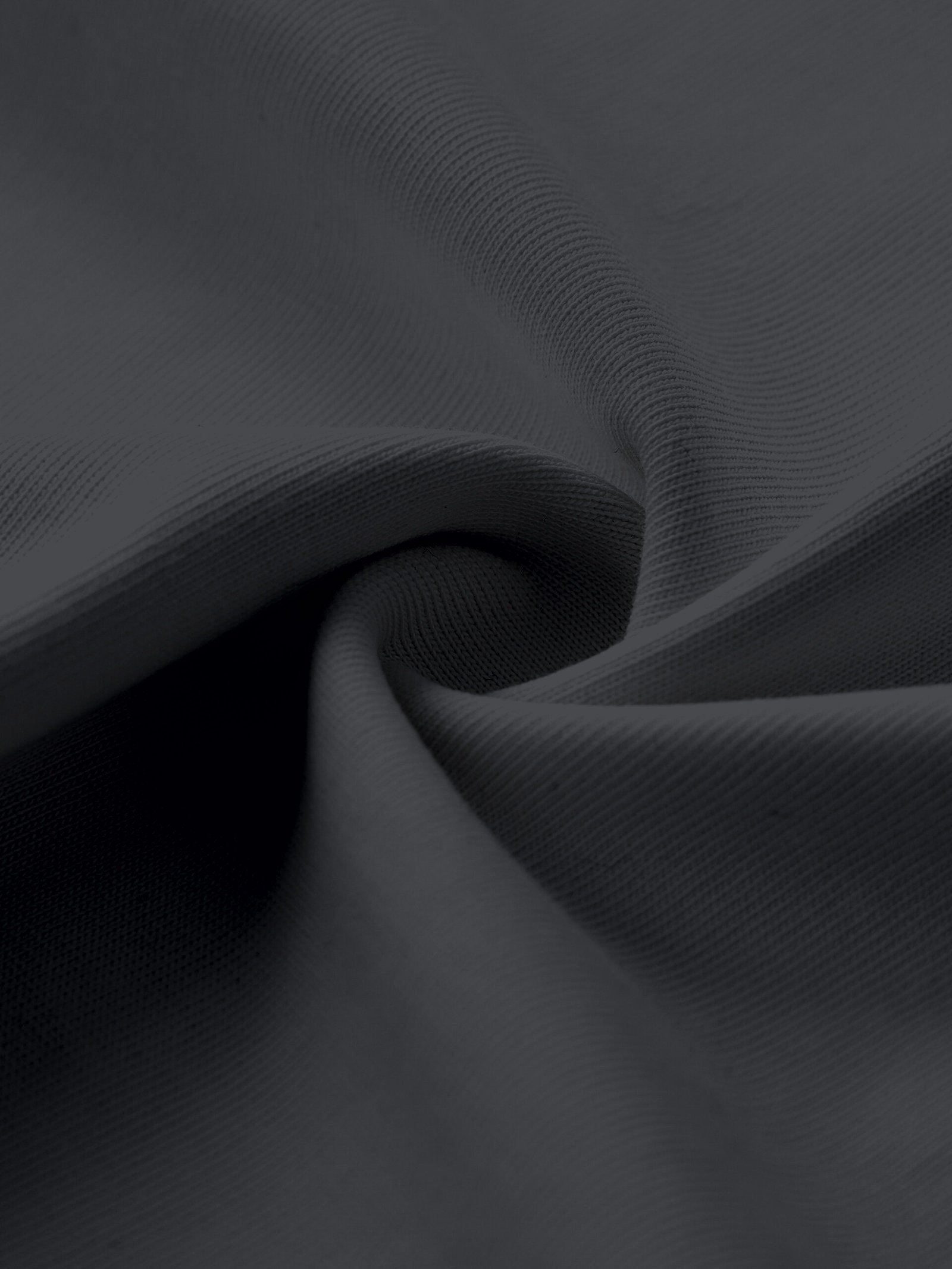 Loose fit cotton polo 275gsm Black — cotton pique texture