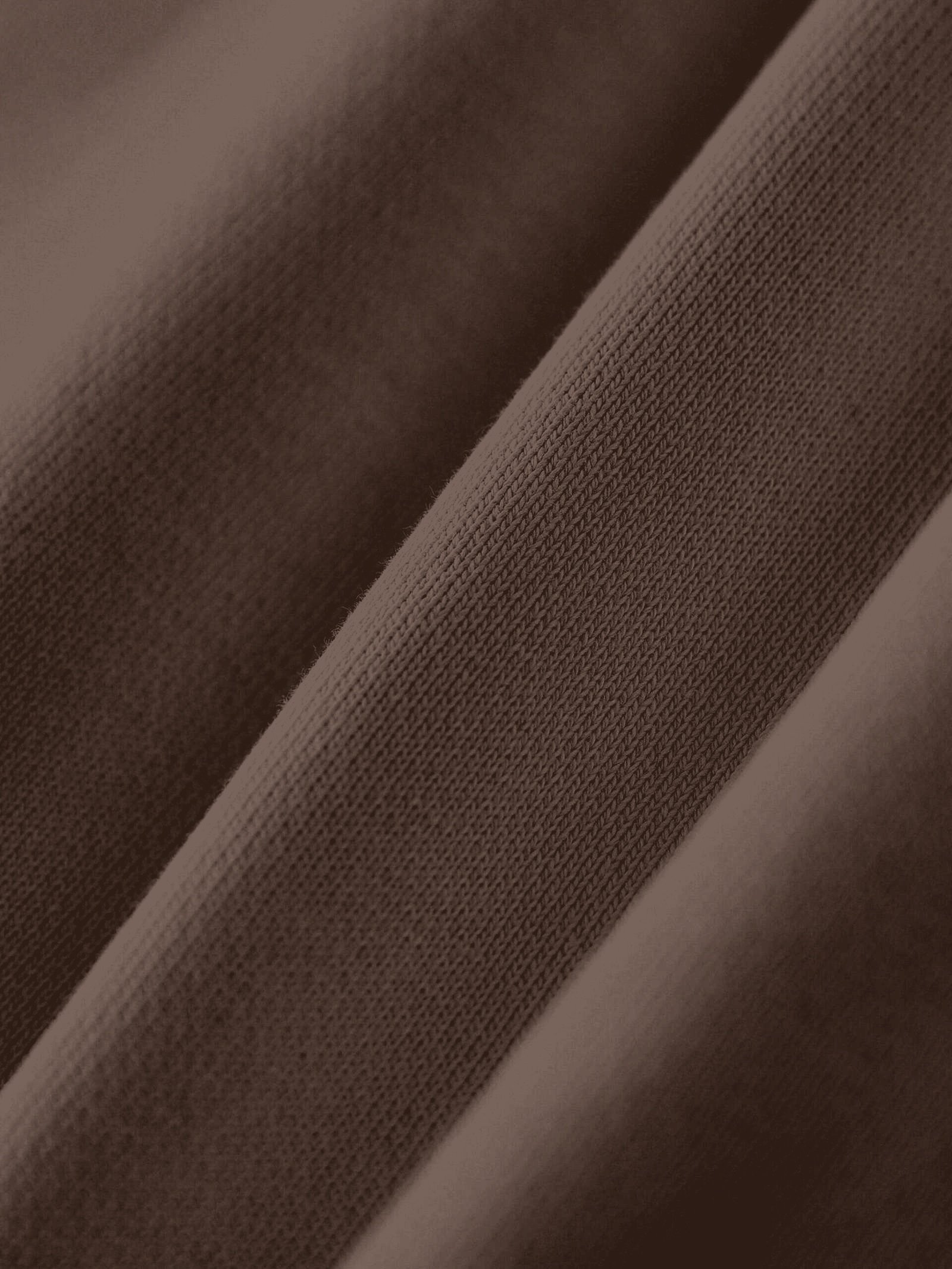 Heavyweight cotton sweatpants 530gsm Coffee — fleece fabric closeup