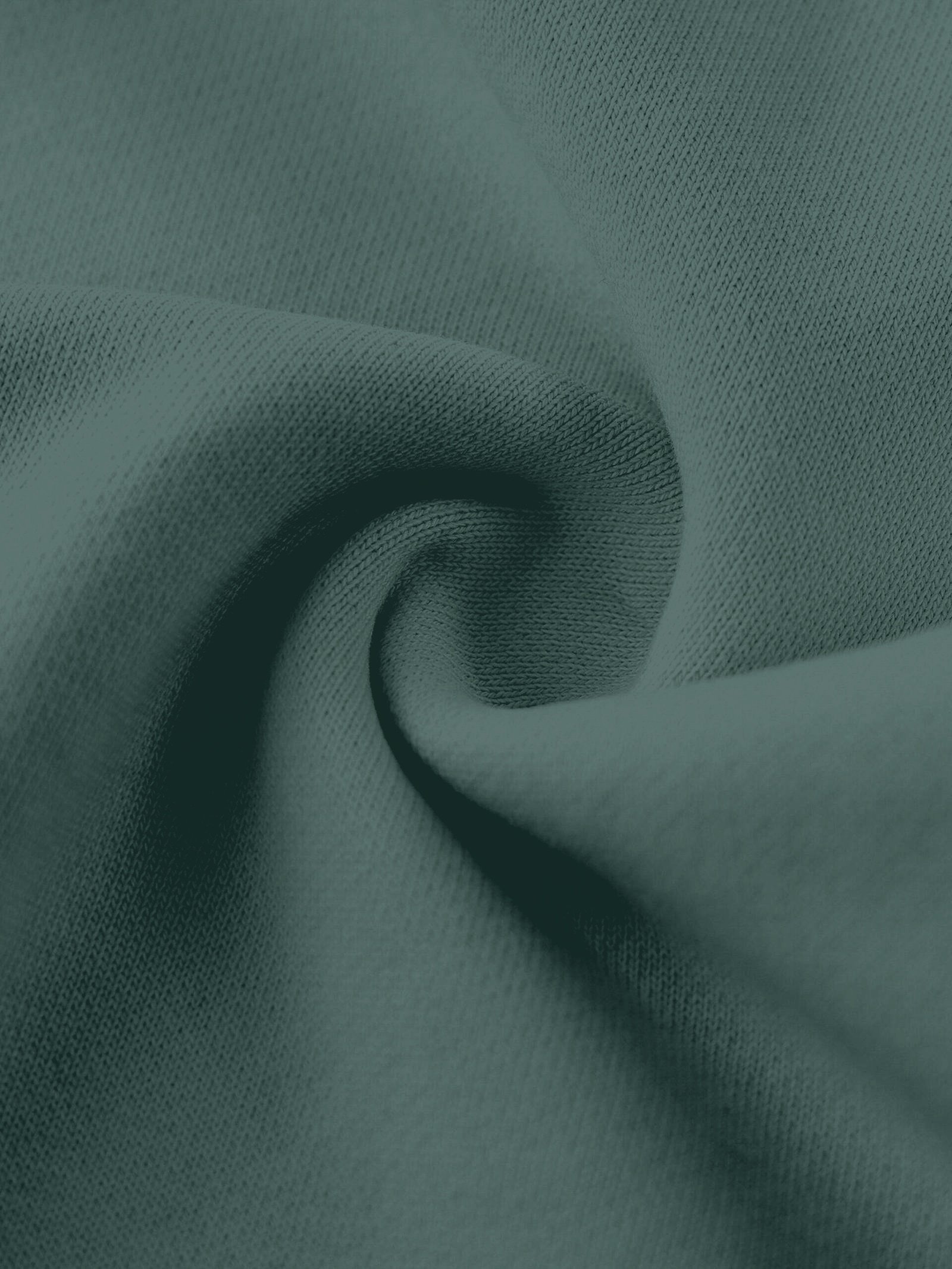 Heavyweight cotton sweatpants 530gsm Retro Green — cotton fleece texture
