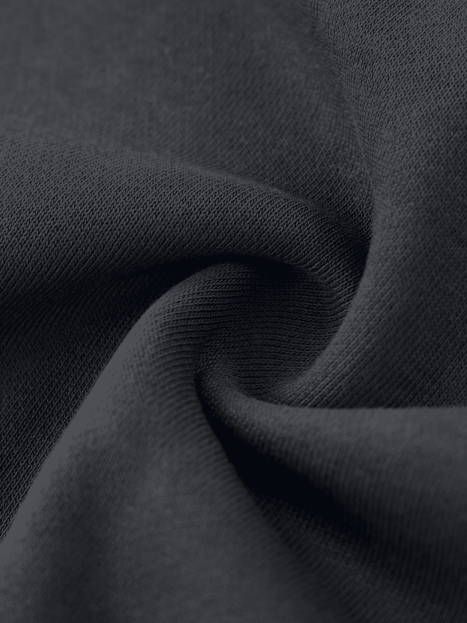 Heavyweight cotton sweatshirt 530gsm Black — cotton fleece texture
