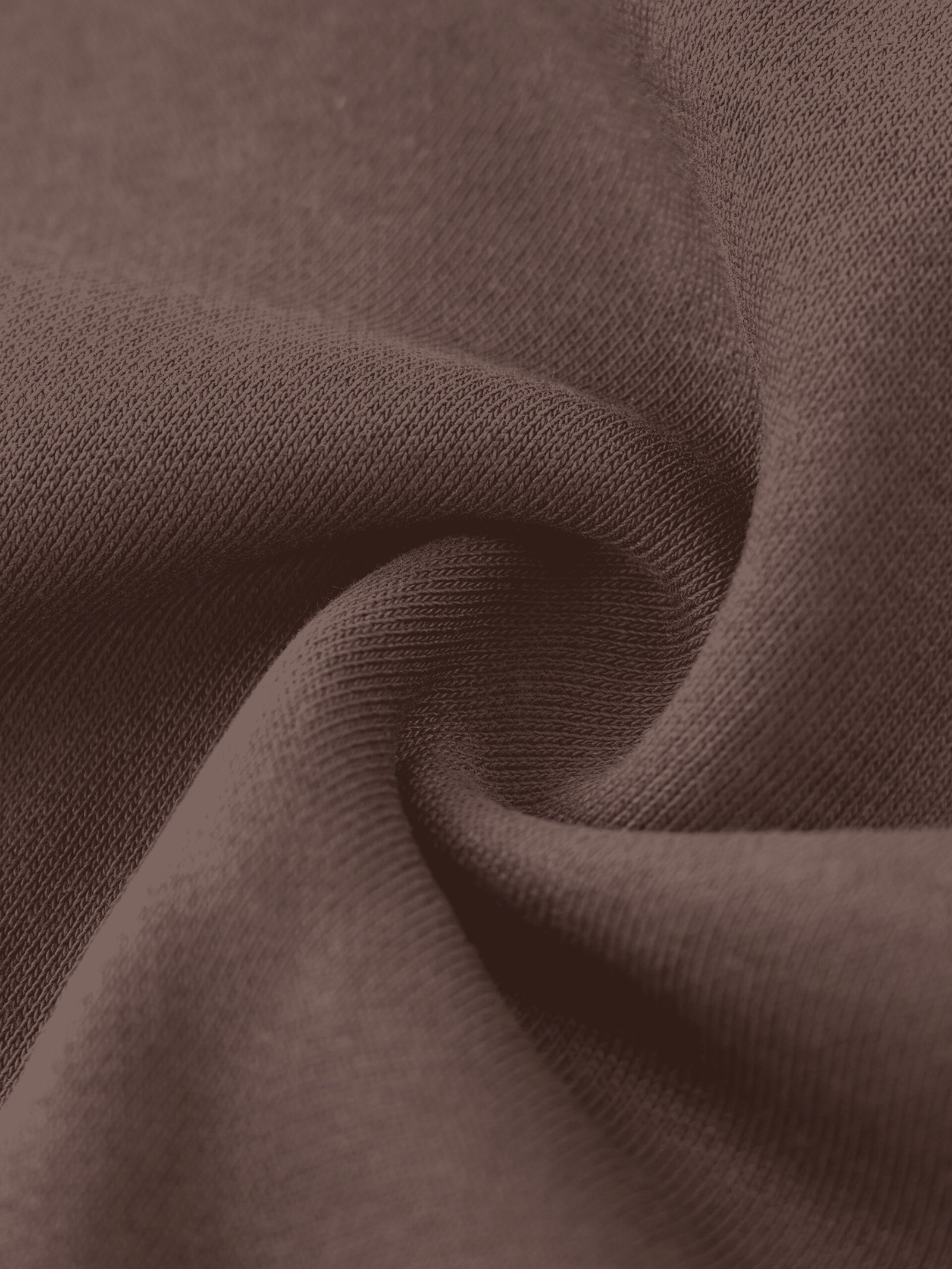 Heavyweight cotton sweatshirt Coffee — cotton fleece texture