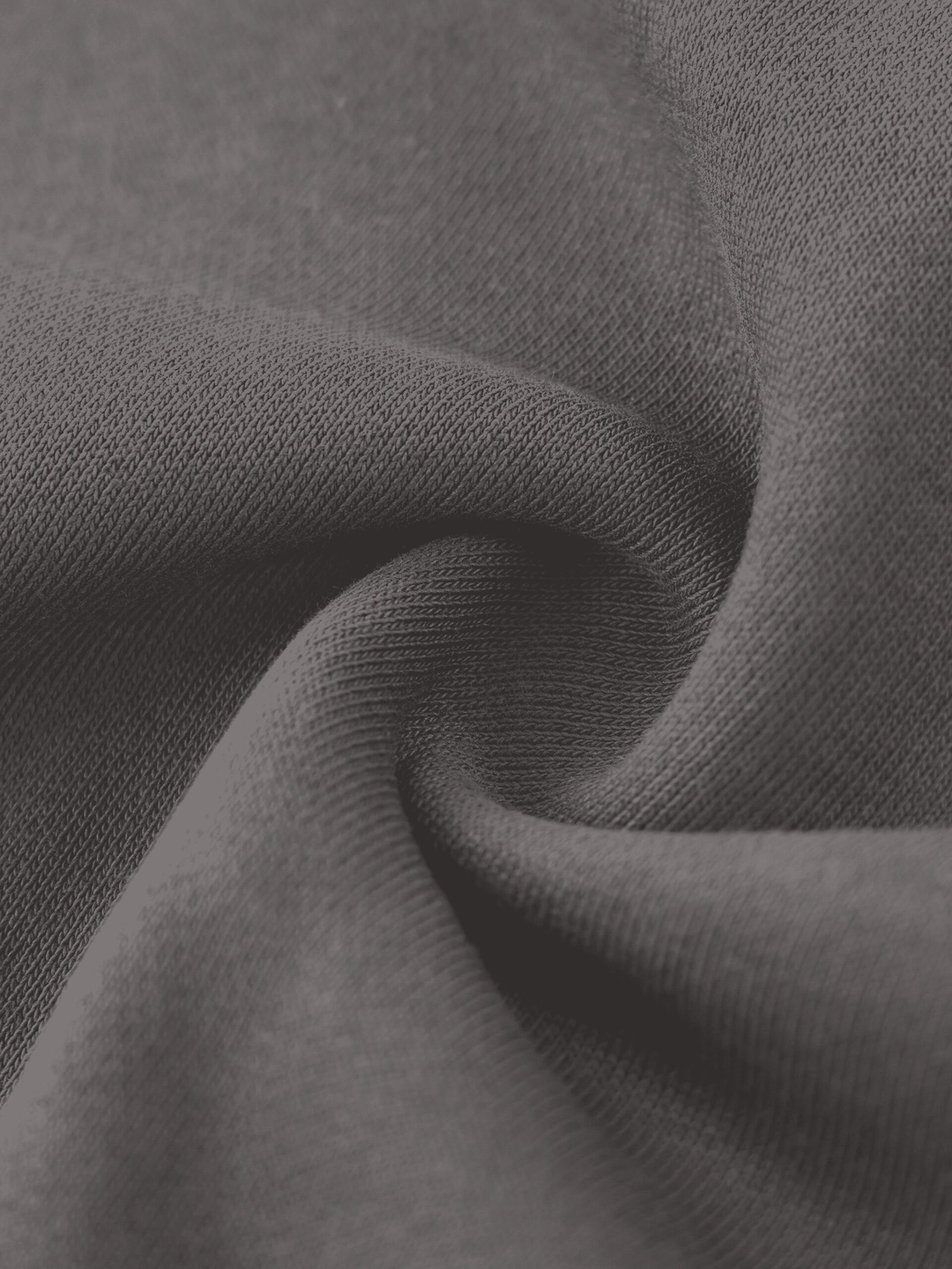 Heavyweight cotton sweatshirt 530gsm Dark Gray — cotton fleece texture