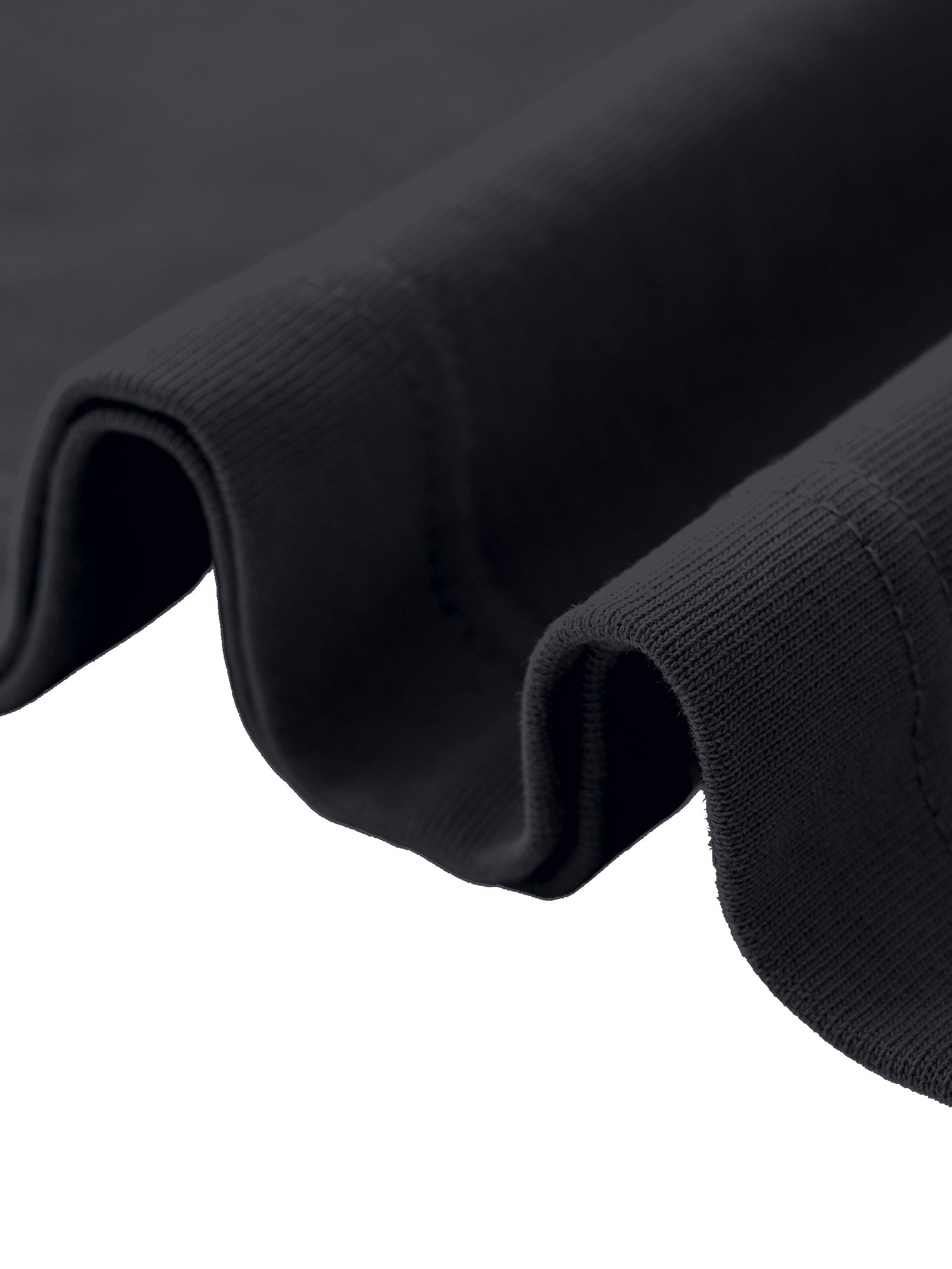 Heavyweight cotton t-shirt Black — fabric closeup