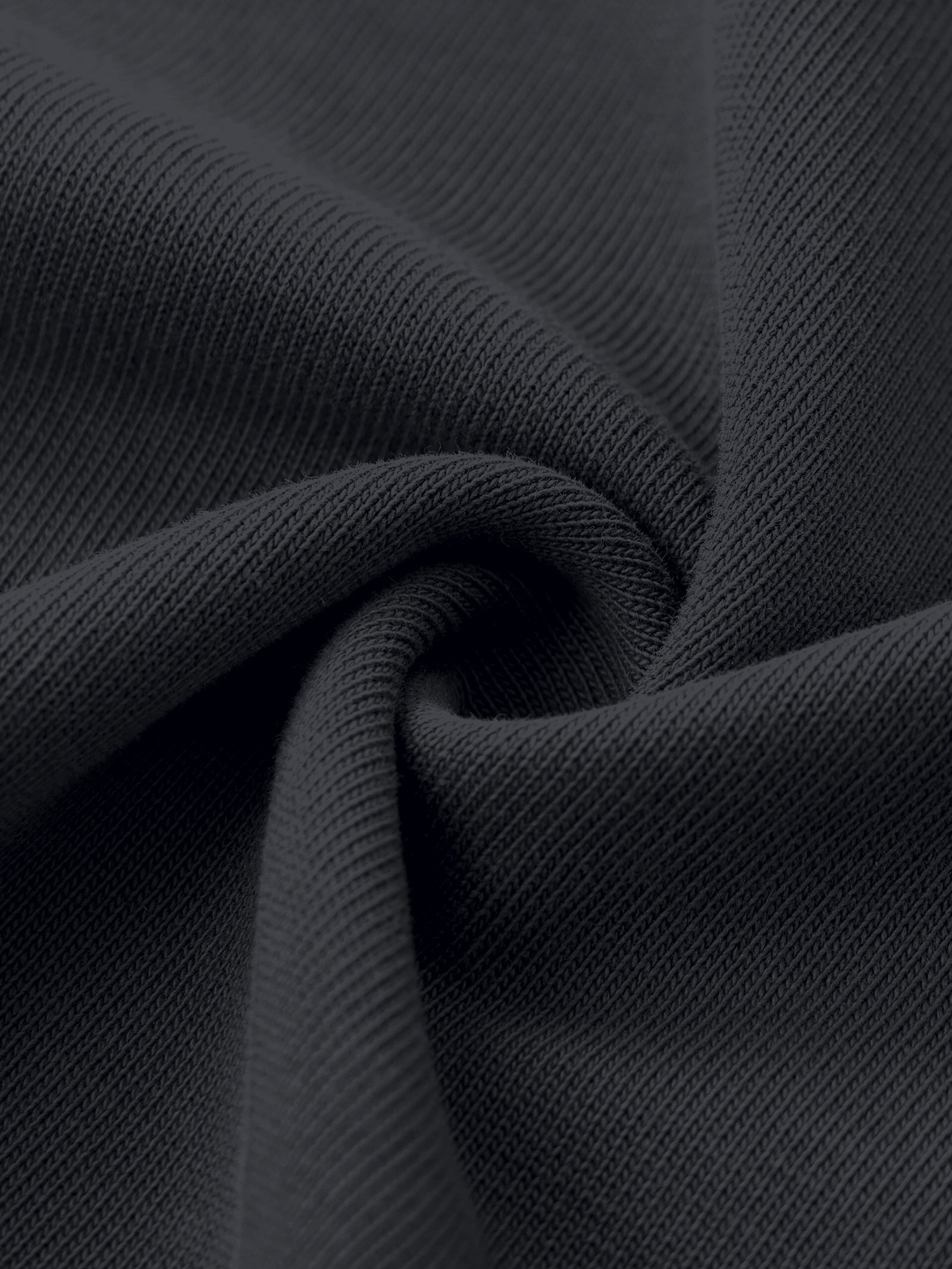 Heavyweight cotton t-shirt Black — cotton texture
