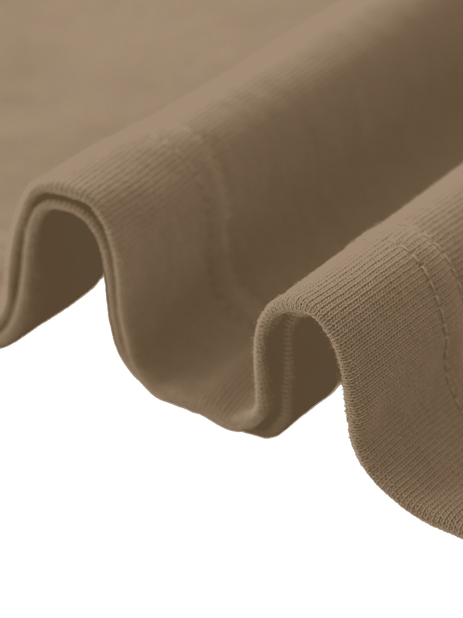 Heavyweight cotton t-shirt 330gsm Coffee — fabric weave closeup