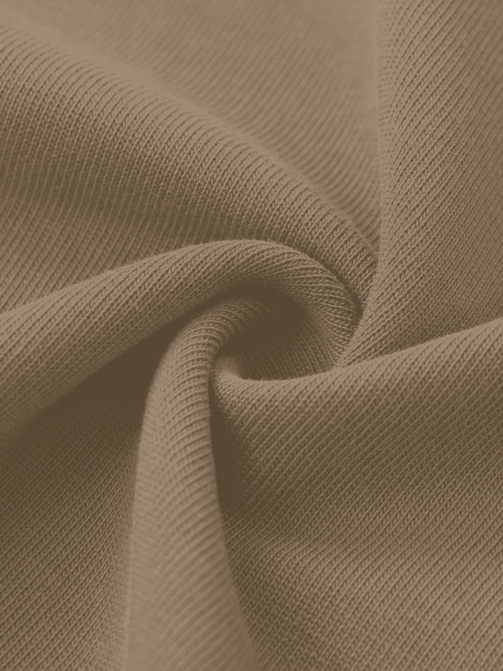 Heavyweight cotton t-shirt 330gsm Coffee — cotton texture detail