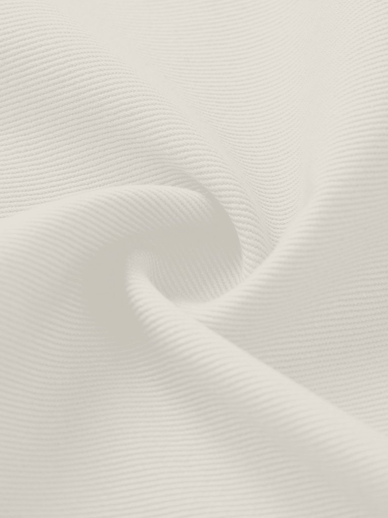 Straight leg cotton trousers Beige — fabric closeup