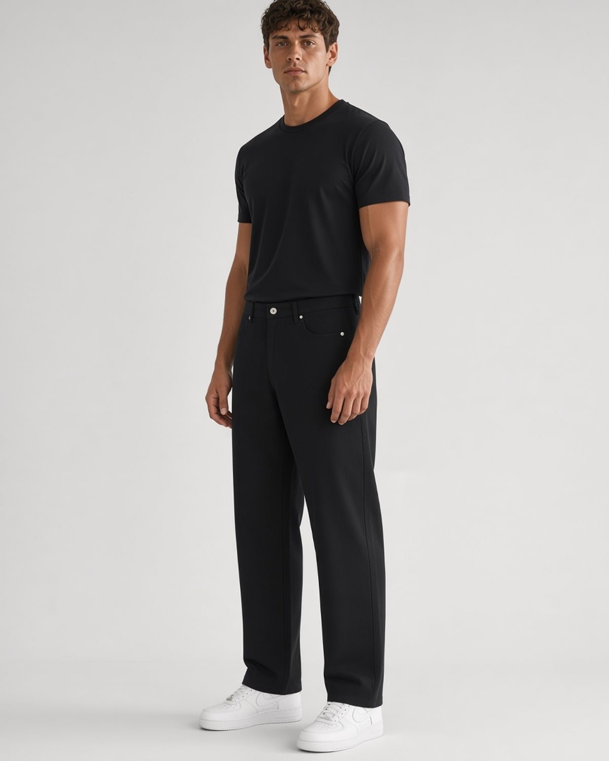 The Trouser — Black — on body