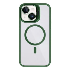 Rixus Classic 03 Case With MagSafe Compatible For Apple iPhone 15 Dark Green