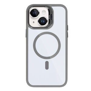 Rixus Classic 03 Case With MagSafe Compatible For Apple iPhone 15 Titanium Grey