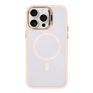 Rixus Classic 03 Case With MagSafe Compatible For Apple iPhone 15 Pro Light Pink