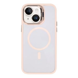 Rixus Classic 03 Case With MagSafe Compatible For Apple iPhone 15 Plus Light Pink