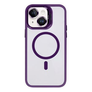 Rixus Classic 03 Case With MagSafe Compatible For Apple iPhone 14 Deep Purple