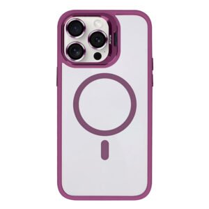 Rixus Classic 03 Case With MagSafe Compatible For Apple iPhone 14 Pro Dark Pink