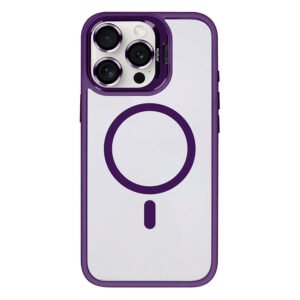 Rixus Classic 03 Case With MagSafe Compatible For Apple iPhone 14 Pro Max Deep Purple