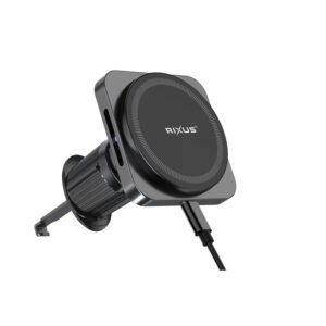Rixus RXWC20 Wireless Car Charger For MagSafe Compatible Car Mount 15W Space Gray