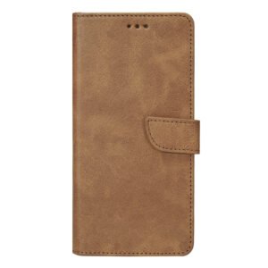 Rixus Bookcase For Samsung Galaxy A14 5G Light Brown