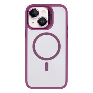 Rixus Classic 03 Case With MagSafe Compatible For Apple iPhone 13 Dark Pink