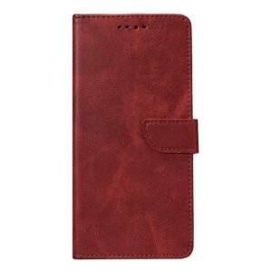Rixus Bookcase For Apple iPhone 17 Pro Dark Red