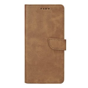 Rixus Bookcase For Apple iPhone 17 Air Light Brown