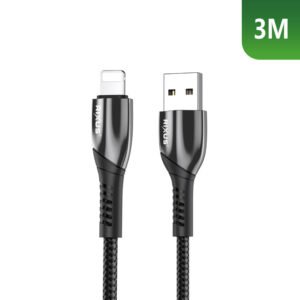 Rixus RXUC39AL Charging Cable USB-A To Lightning Connector Nylon 3m Black