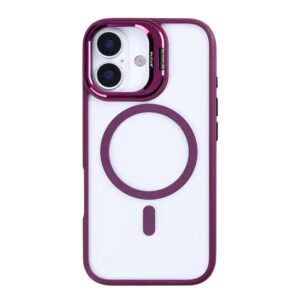 Rixus Classic 03 Case With MagSafe Compatible For Apple iPhone 17 Dark Pink