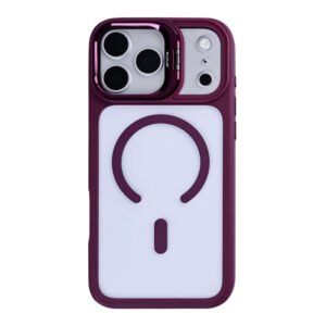 Rixus Classic 03 Case With MagSafe Compatible For Apple iPhone 17 Pro Max Dark Pink