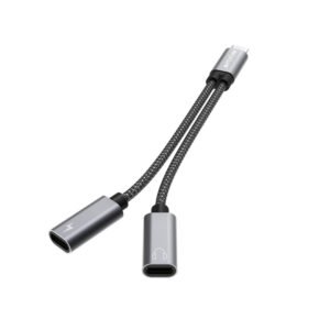 Rixus RXMU71 USB-C Splitter 15cm Space Gray
