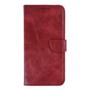 Rixus Bookcase For Samsung Galaxy S26 Ultra Dark Red