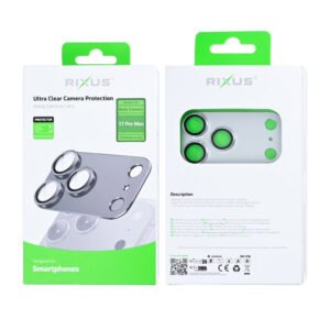 Rixus Ultra Clear Camera Protection For Apple iPhone 17 Pro Max Silver