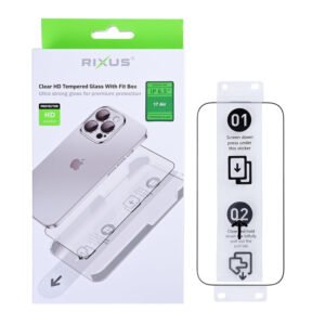 Rixus Clear HD Tempered Glass With Fit Box For Apple iPhone 17 Air