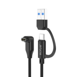 Rixus RXGM02 Charging Cable For Garmin Smart Watch 1m Black