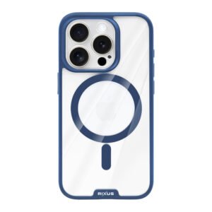 Rixus Crystal Amber Case For Apple iPhone 15 Pro Max Blue