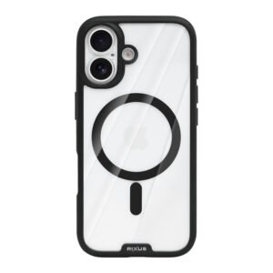 Rixus Crystal Amber Case For Apple iPhone 16 Black
