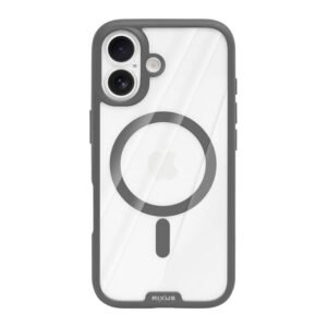 Rixus Crystal Amber Case For Apple iPhone 16 Grey