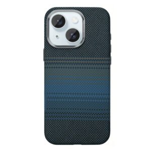 Rixus Alpine Ultra-Slim Case With MagSafe Compatible RXA131 For Apple iPhone 15 Stripe Blue