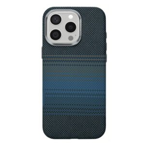 Rixus Alpine Ultra-Slim Case With MagSafe Compatible RXA131 For Apple iPhone 15 Pro Stripe Blue