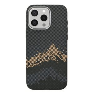 Rixus Alpine Ultra-Slim Case With MagSafe Compatible RXD082 For Apple iPhone 15 Pro Max Mountain Black