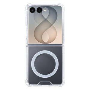 Rixus Anti-Burst Case With MagSafe Compatible For Samsung Galaxy Z Flip8 Transparent