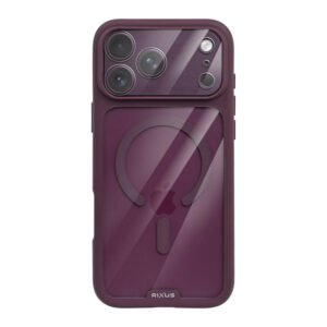 Rixus Crystal Amber Case For Apple iPhone 17 Pro, 18 Pro Deep Purple