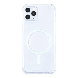 Rixus Anti-Burst Case With MagSafe Compatible For Apple iPhone 11 Pro Max Transparent