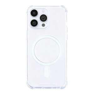 Rixus Anti-Burst Case With MagSafe Compatible For Apple iPhone 14 Pro Transparent