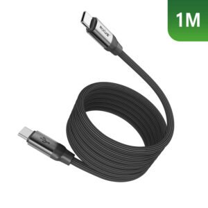 Rixus RXUC61C Magnetic Charging Cord USB-C To USB-C 1m 60W Black