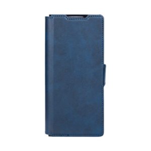Rixus Wallet Case With Pen Holder For Samsung Galaxy Z Fold5 Blue